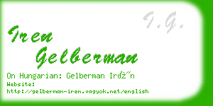 iren gelberman business card